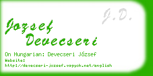 jozsef devecseri business card
