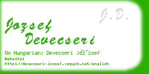 jozsef devecseri business card